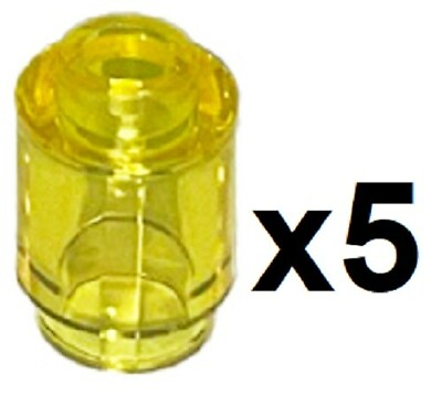 #ad Lego 5 New Trans Yellow Round Brick Lantern Light Pieces D761 $1.95