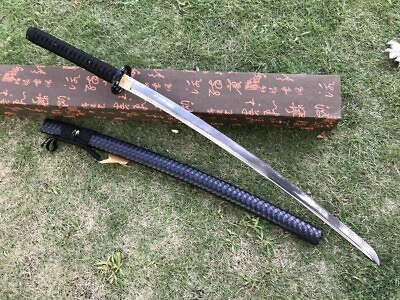 #ad handmade Black Folded Steel Japanese Samurai Sword katana Full Tang Sharp Blade $299.00