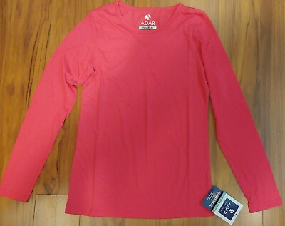 #ad Bnwt Long Sleeve Layering Shirt ADar Sizze Medium Fushia $15.89