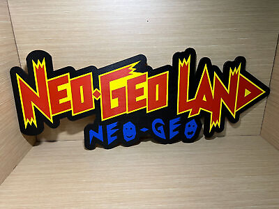#ad XXL SIZE NEO GEO LAND Logo Sign in Wood Wall display Aes mvs cd $390.00