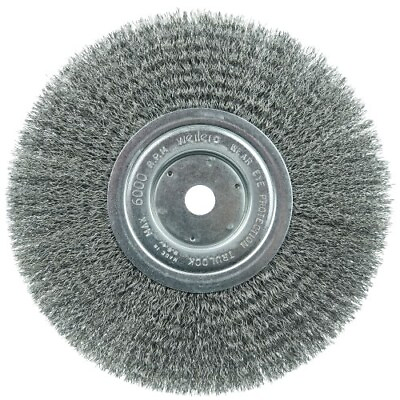 #ad 8quot; NARROW FACE CRIMPED WIRE WHEEL 5 8quot; HOLE WEILER MADE IN THE USA 01165 $43.59