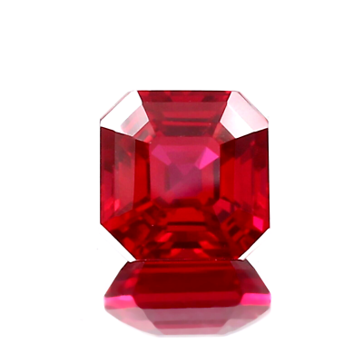 #ad ASSCHER Cut 10 Ct NATURAL BURMA Pigeon Blood Red Ruby Loose Certified Gemstone $24.40