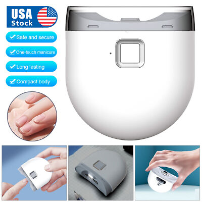 #ad Electric Automatic Nail Clipper Fingernail Cutter with Nail Scraps Storage USA $12.99