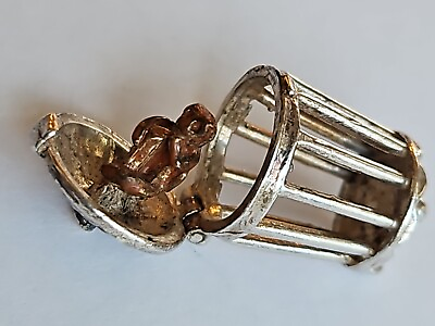 #ad Sterling Silver MONKEY in a Cage 3D RARE COLLECTABLE NO OTHERS Charm VINTAGE $69.99