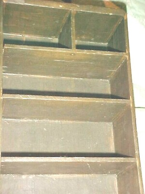 #ad Solid wood hand made CABINET WITH SHELVES collectible display SHABBY CHIC $28.50