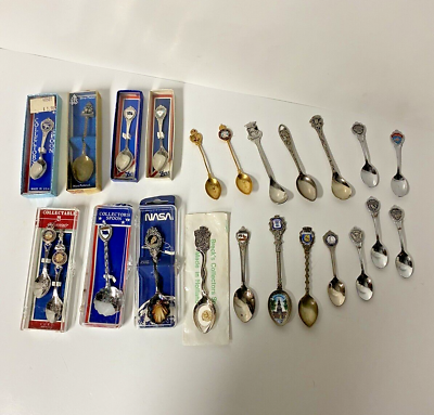 #ad Vintage Souvenir Collector Spoons Cities States Countries Great of Lot 23 $19.99
