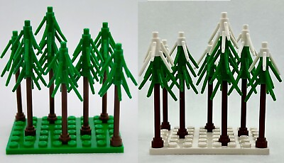 #ad Lego MOC New Pine Tree Forest amp; Winter Pine Tree Forest with Snow Plant $6.00