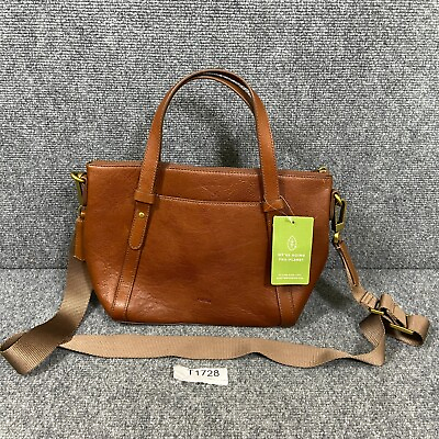 #ad Fossil Brown Leather Crossbody Purse Hand Bag Shoulder Purse See Photos $37.49