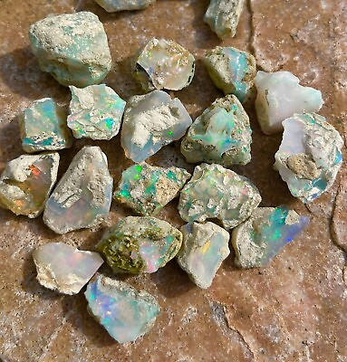 #ad 50 Cts Lot 100% Natural Ethiopian Jumbo Welo Fire Opal Rough Specimen Gemstones $29.99