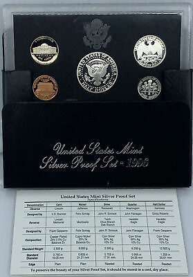 #ad 1996S US President JFK Proof Silver Half Dollar Quarter US Coin SET of 5 i114480 $448.65