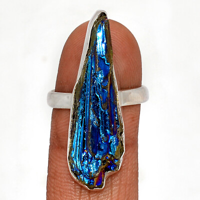 #ad Treated Rainbow Aura Kyanite 925 Sterling Silver Ring Jewelry s.8.5 CR37128 $18.99