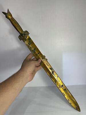#ad Wonderful Ancient Roman Gold Gilding Bronze Excellent Sword $680.00