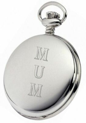 #ad PERSONALISED SILVER MUM POCKET WATCH PW48 GBP 12.99
