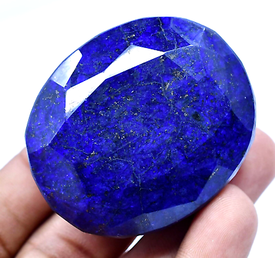 #ad 495.5 Ct Natural Huge Blue Sapphire Certified Museum Use Treated Oval Gemstone $26.24