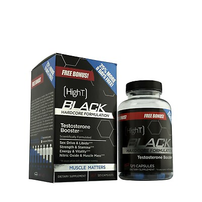 HighT™ High T Black Hardcore Formula Nitric Oxide 152 Capsules BONUS SIZE $39.99