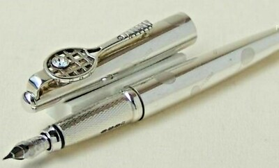 #ad Cross Sterling Silver Limited Edition Tennis Fountain Pen New In Box 0093 1954 $299.99