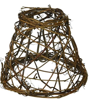 #ad Open Weave Vine Wicker Chandelier Shades 5quot; Mini Lamp Sconce Shade Bird Nest $12.99