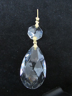 10 AAA 30 % LEAD CRYSTALS PRISM CHANDELIER PARTS 2 quot; TEAR DROP BRASS $14.97
