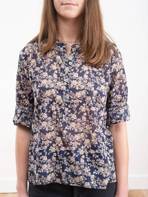 #ad Isabel Marant Etoile Women#x27;s Maria Floral Printed Cotton Blouse Tunic Top M 36 $51.13