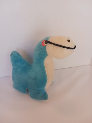 #ad Vintage Ajean Toy Co Plush Stuffed Dinosaur Blue Rare Approx 9quot; $15.99