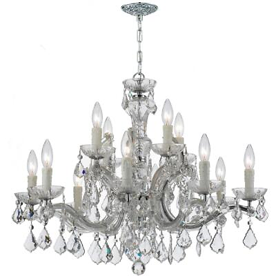 #ad Crystorama 4379 CH CL MWP Maria Theresa Chandelier Polished Chrome $695.80
