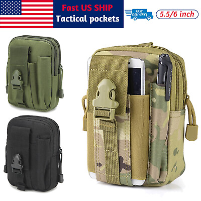 #ad #ad Tactical Molle Pouch EDC Multi purpose Belt Waist Pack Bag Utility Phone Pocket $7.95