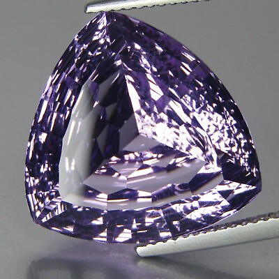 #ad 15.15Cts Genuine Natural Amethyst Trillion Honey Comb Cut Gemstone From Brazil $99.99