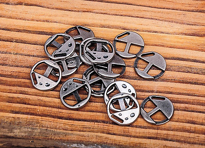 #ad NF40 Wholesale Lot 30PCS Silver New Round Clasp For Leather Bracelets Findings $8.50