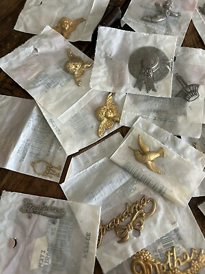 #ad Creative Beginnings Solid Brass Charms Embellishments lot of 68 NEW. $20.00