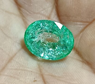 #ad NATURAL 8.35 Ct Loose Colombian Emerald Certified Oval Cut AA Classic GEMSTONE $26.43