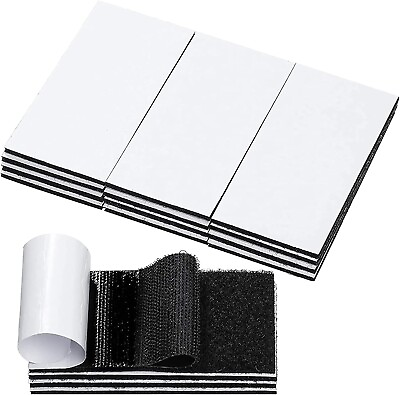 #ad 20 Sets 2x4 Inch Hook and Loop Strips with Adhesive Double Sided Tape Heavy... $8.24