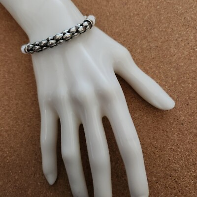 #ad Alex and Ani Vintage 66 White Glass Beaded Adjustable Wrap Bracelet $13.99