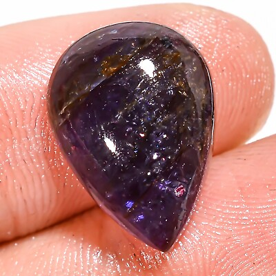 #ad 7.85 CT 100% Natural Blue Iolite Sunstone African PEAR 12x17x5 mm Loose Gemstone $8.27
