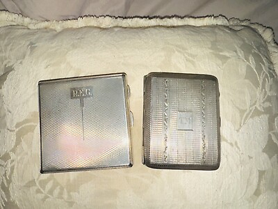 #ad 2 Vintage Silver Cigarette Cases $150.00