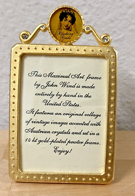#ad Maximal Art 14k Gold Plated Frame Blushing Bride John Wind 2.25x3 Wedding Gift $16.80