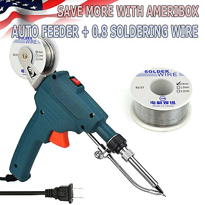 #ad 60W Electric Auto Soldering Iron Gun Kit Hand Held Tweezers Wire Welding Tool $8.99
