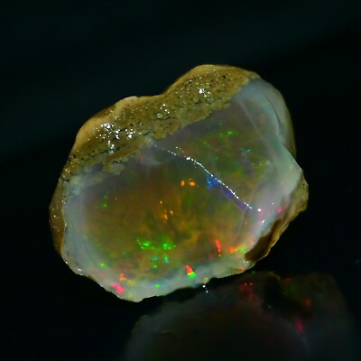 #ad Opal Rough 85.00 Carat Natural Ethiopian Opal Raw Welo Opal Gemstone Multi Fire $68.00