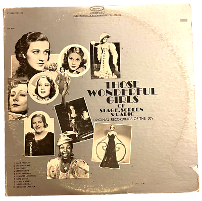 #ad THOSE WONDERFUL GIRLS OF STAGE SCREEN amp; RADIO 30#x27;s Double LP 12quot; Records $9.99