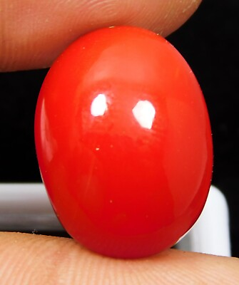 #ad #ad 36.65 Ct Natural Coral Cabochon Italian Red Oval Cut Loose Gemstone $14.25