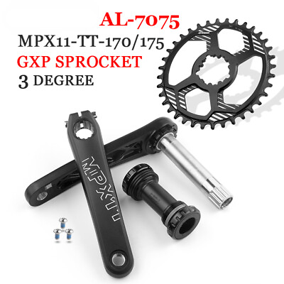 #ad MTB Bicycle Crankset 170 175mm Crank 28 30 32T 34 36 38T GXP Chainrings with BB $128.00