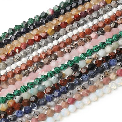 #ad 6 10mm Natural GemStone Pink Quartz Agate Faceted Loose Beads for Jewelry Making $2.89