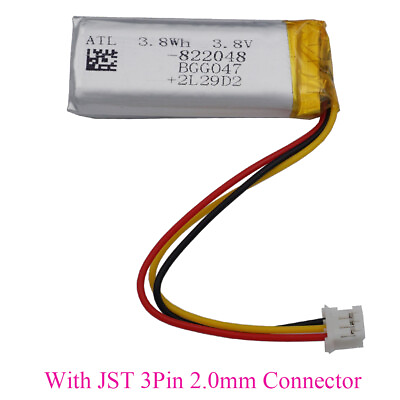 #ad 3.8V 1000mAh Li Lipo Battery 822048 3Pin2.0 For Roku Pro Voice Remote Controller $12.25