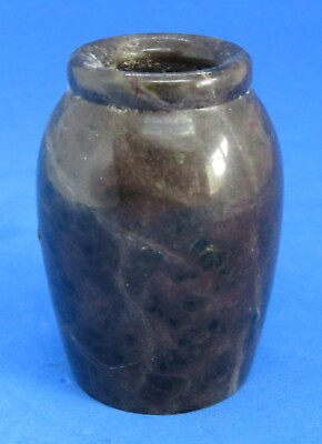 #ad Chinese brown agate vintage Victorian oriental antique tiny vase GBP 45.00