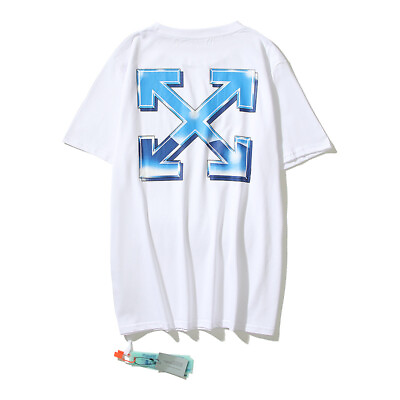 #ad Casual cotton men#x27;s and women#x27;s printed off white short sleeved T shirts $29.99