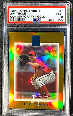 #ad 2003 JIM THOME Topps Tribute #1 Contemporary Gold SSP #D 16 25 PSA 9 MINT G1672 $479.99
