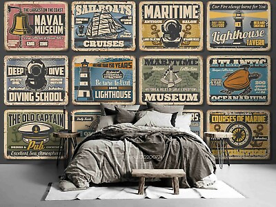#ad 3D Ship Marine Posters Self adhesive Removeable Wallpaper Wall Mural Sticker 49 AU $359.99