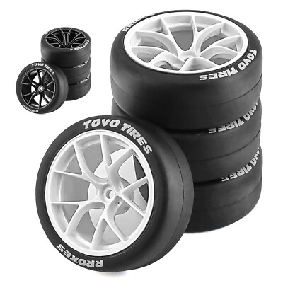 #ad 1 10 Rc Car 4PCS Wheels Tires Set For Hpi Rs4 Tamiya tt01e tt02 Traxxas $22.76