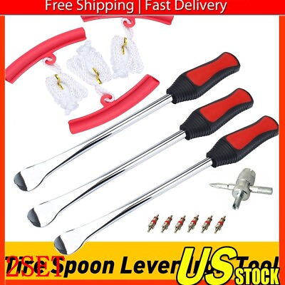 #ad Tire Spoon Lever Iron Tool Bike Kit Motorcycle Tire Change Kit With 3Pc Rim 2SET $52.62