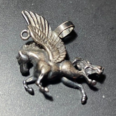 #ad 925 Sterling Silver Small Pegasus Design Charm Pendant $17.99