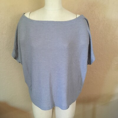 #ad Express XL Gray Lightweight Sweater Square Boxy Dancer Cover Loose Short Sleeves $24.99